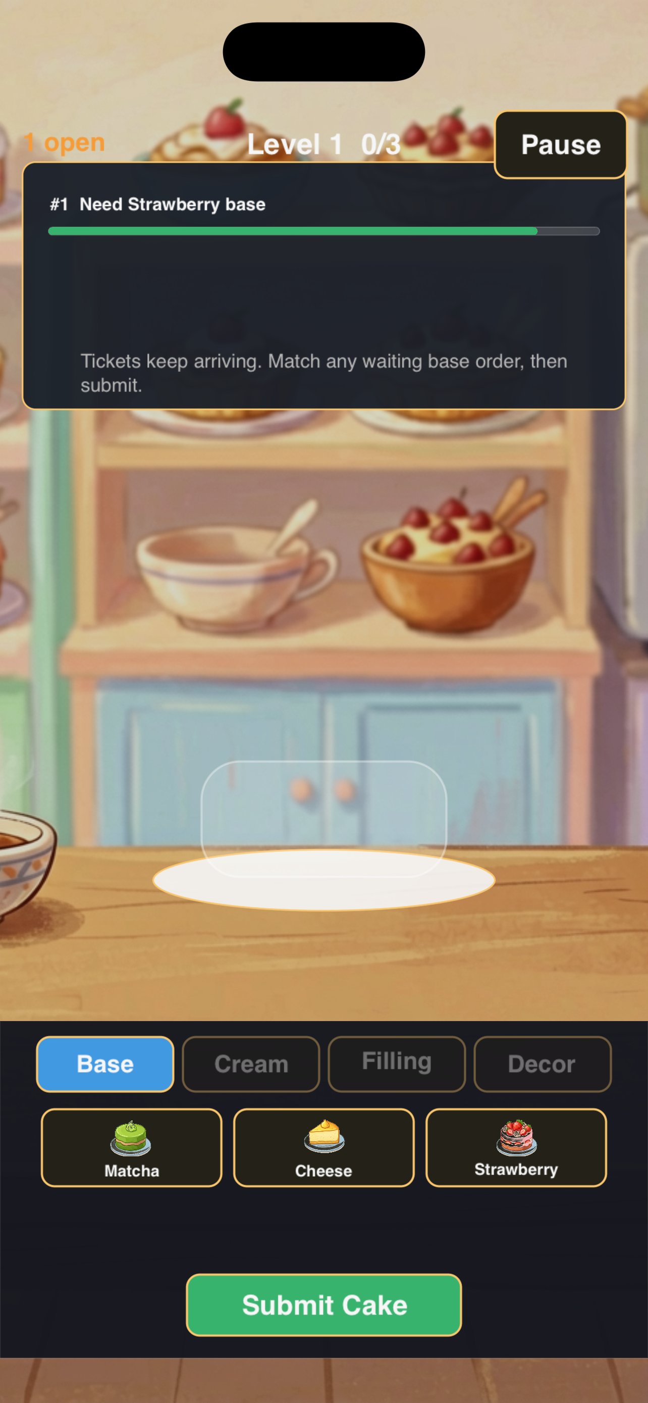 Core cake building gameplay
